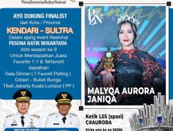 Malyqa Aurora Janiqa Wakili Sulawesi Tenggara di Event Nasional Pesona Batik Nusantara 2025
