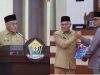 Gubernur Sultra, Mayjen TNI (Purn) Andi Sumangerukka, diwakili oleh Sekda Sultra, Drs H. Asrun Lio MHum PhD, saat menyampaikan penjelasan pengantar atas Ranperda tentang Pertanggungjawaban Pelaksanaan APBD Tahun Anggaran 2024 dalam Rapat Paripurna DPRD Provinsi Sulawesi Tenggara,bertempat di Ruang Paripurna Gedung A Sekretariat DPRD Sultra. (Dok. Istimewa) 