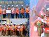 Wagub Sultra Ir. Hugua, saat menghadiri launching ekspor produk kelautan dan perikanan tersertifikasi dan berkelanjutan yang berlangsung di Pelabuhan Peti Kemas Kendari, Selasa (24/6). (Dok. Istimewa)