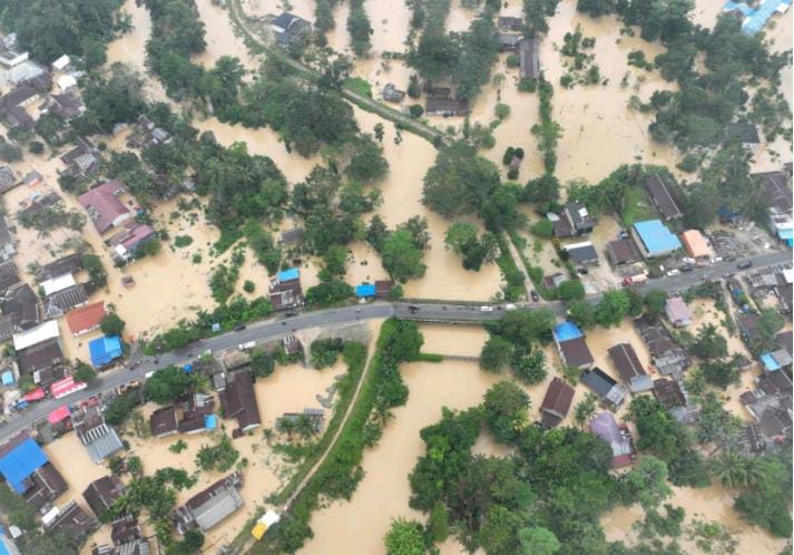 Sejumlah titik lokasi banjir di Kota Kendari. (Dok. Istimewa) 