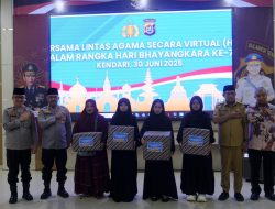 Doa Bersama Lintas Agama Sambut Hari Bhayangkara ke-79 Digelar di Polda Sultra