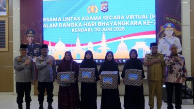 Doa Bersama Lintas Agama Sambut Hari Bhayangkara ke-79 Digelar di Polda Sultra
