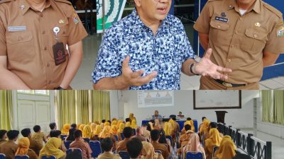 Pakar Komunikasi Nasional, Dr Aqua Dwipayana (tengah) didampingi Kepala Dinas DLH Sultra, Dr Andi Makkawaru (kiri) dan Kepala Dinas Koperasi dan UMKM Sultra, Dr LM Shalihin saat memberikan pembekalan komunikasi dan motivasi kepada ASN dari Dinas Koperasi dan UMKM serta DLH Sultra. (FOTO: FAYSAL/MS) 