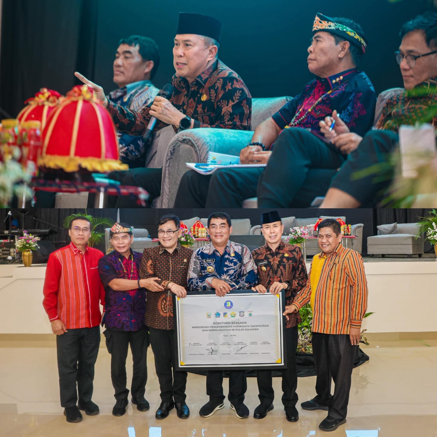 Gubernur Sultra, Andi Sumangerukka saat menjadi pembicara dalam Seminar Nasional The Legend of Pongtiku, yang diselenggarakan oleh (PMTI, pada Senin (7/7), di D'Rij Hotel, Rantepao, Toraja Utara. (Dok. Biro Administrasi Pimpinan Sultra)