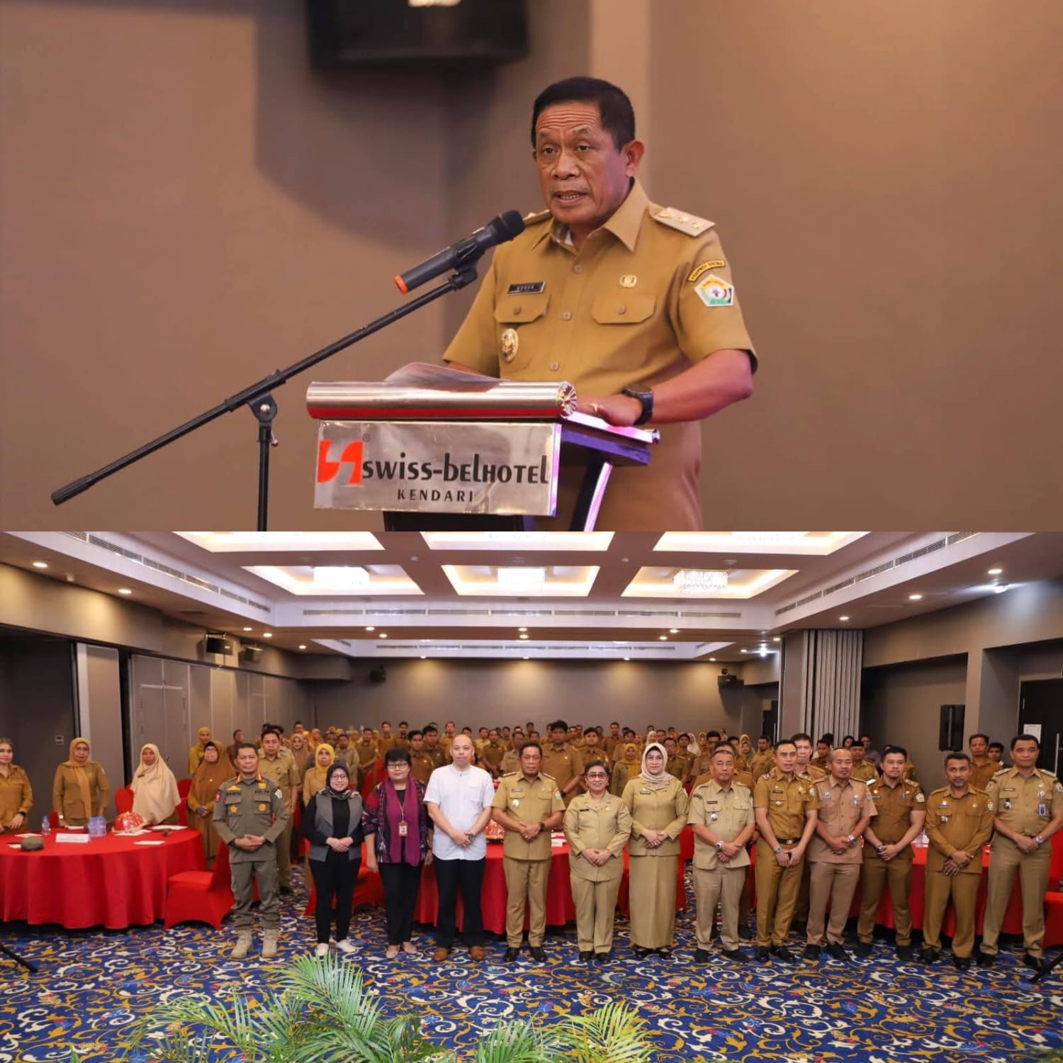 Wagub Sultra Ir. Hugua, M.Ling, secara resmi membuka kegiatan Sosialisasi IDSD yang diselenggarakan oleh Brida Sultra, bertempat di Swiss-Belhotel Kendari, Selasa (8/7).