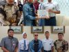 Gubernur Sultra, Andi Sumangerukka, secara resmi melepas keberangkatan Muhammad Faiq Alimuddin dari Kota Kendari dan Waode Alika Zea Chanidya dari Kabupaten Muna Barat, mewakili Sultra dalam pemusatan diklat Paskibraka Nasional 2025 bertempat di Bandara Haluoleo Kendari, Jumat (11/7). (FOTO: FAYSAL/MS)