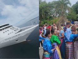 Kapal Pesiar Mewah Silver Cloud Sandar di Baubau, Angkut 250 Wisatawan Mancanegara