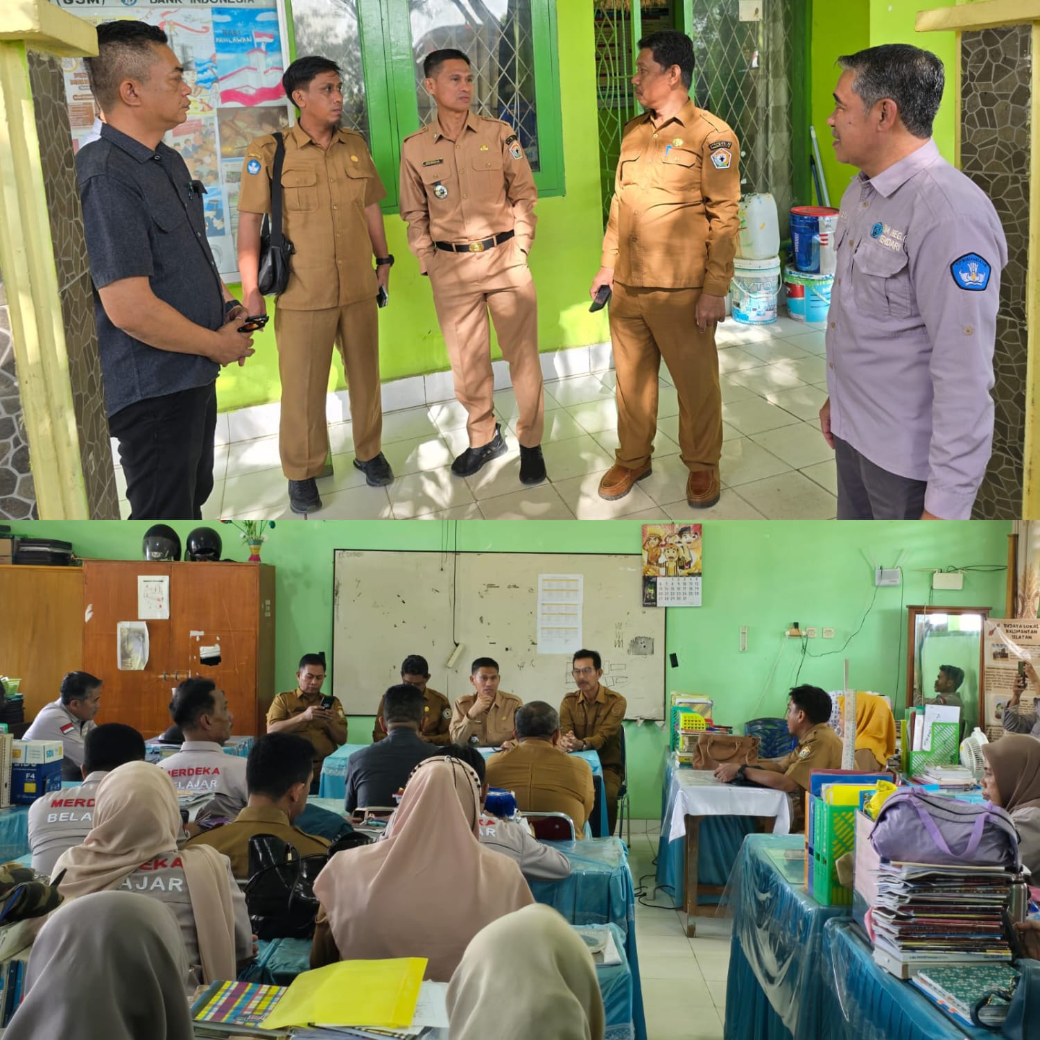 Kadikbud Sultra, Prof. Aris Badara saat melakukan kunjungan di SMAN 6 Kendari, Selasa (15/7). (Dok. Istimewa)