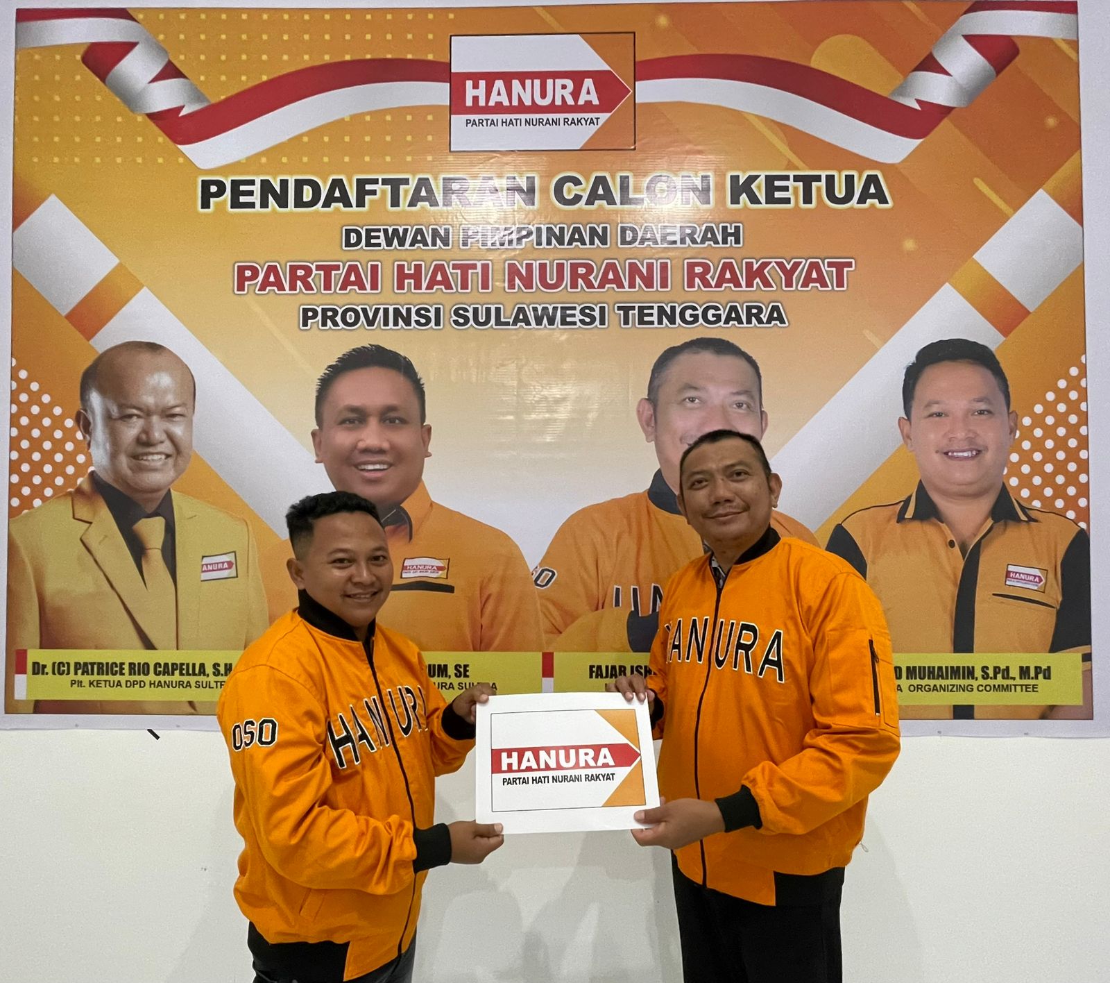H. Fajar Ishak Daeng Jaya, SE., MH resmi mendaftarkan diri sebagai bakal calon Ketua DPD Partai Hanura Sultra. (Dok. Istimewa)