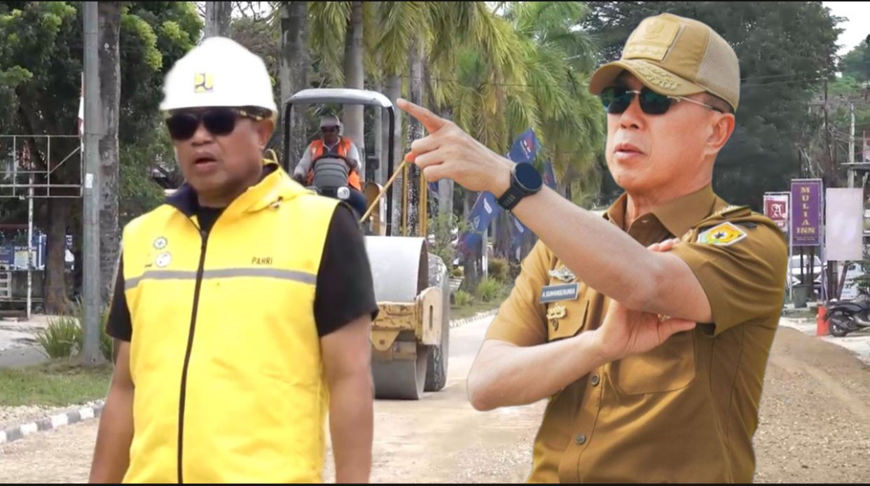 Gubernur Sultra Andi Sumangerukka (kanan) dan Kepala Dinas SDA dan Bina Marga Sultra, Pahri Yamsul (kiri) (Dok. Istimewa)