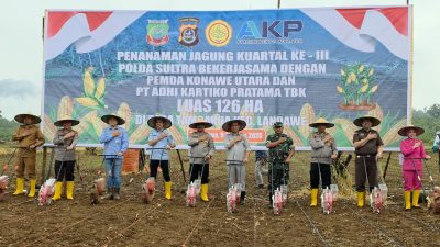 Sinergi Polri dan PT Adhi Kartiko Pratama, 126 Hektar Lahan Jagung Disiapkan di Konawe Utara