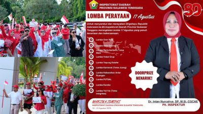 Semarak HUT RI ke-80, Inspektorat Sultra Gelar Karnaval dan Aneka Lomba Meriah