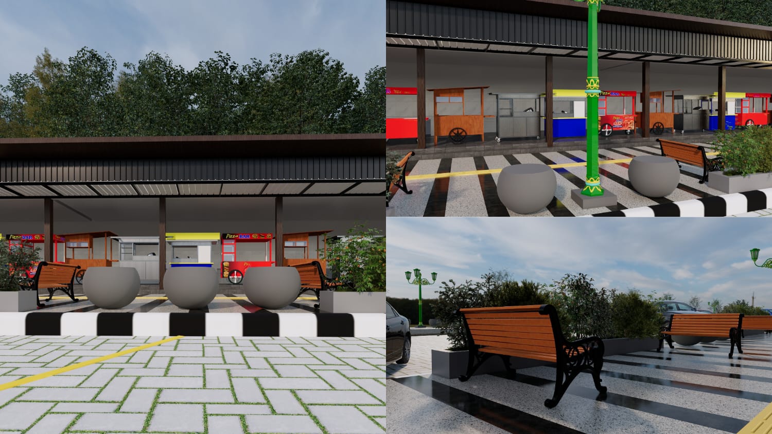 Desain wisata kuliner yang akan dibangun di bundaran Kantor Gubernur Sultra. (Dok. Istimewa)