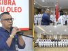Rektor UHO, Prof. Armid, secara resmi mengukuhkan 31 anggota Paskibraka UHO tahun 2025 bertempat di Ruang Rapat Senat UHO, Lantai 4. (Humas UHO)