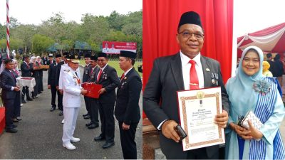 Kepala Bappeda Sultra Terima Satyalancana Karya Satya XX Tahun dari Presiden Prabowo
