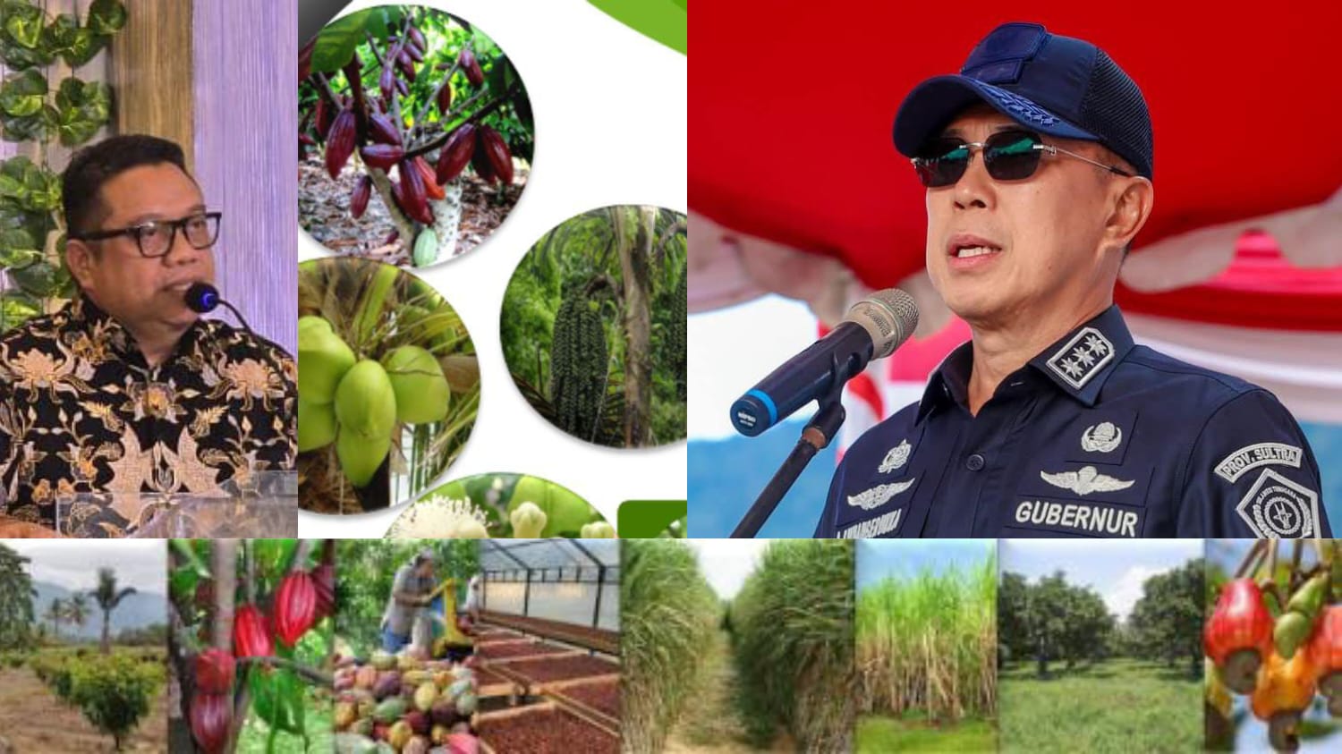 Gubernur Sultra, Andi Sumangerukka (kanan) dan Kepala Dinas Perkebunan dan Hortikultura Sultra, LM Rusdin Jaya (kiri).