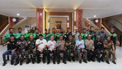 Kapolda Sultra dan Forkopimda Terima Kunjungan Silaturahmi Komunitas Ojol Kota Kendari
