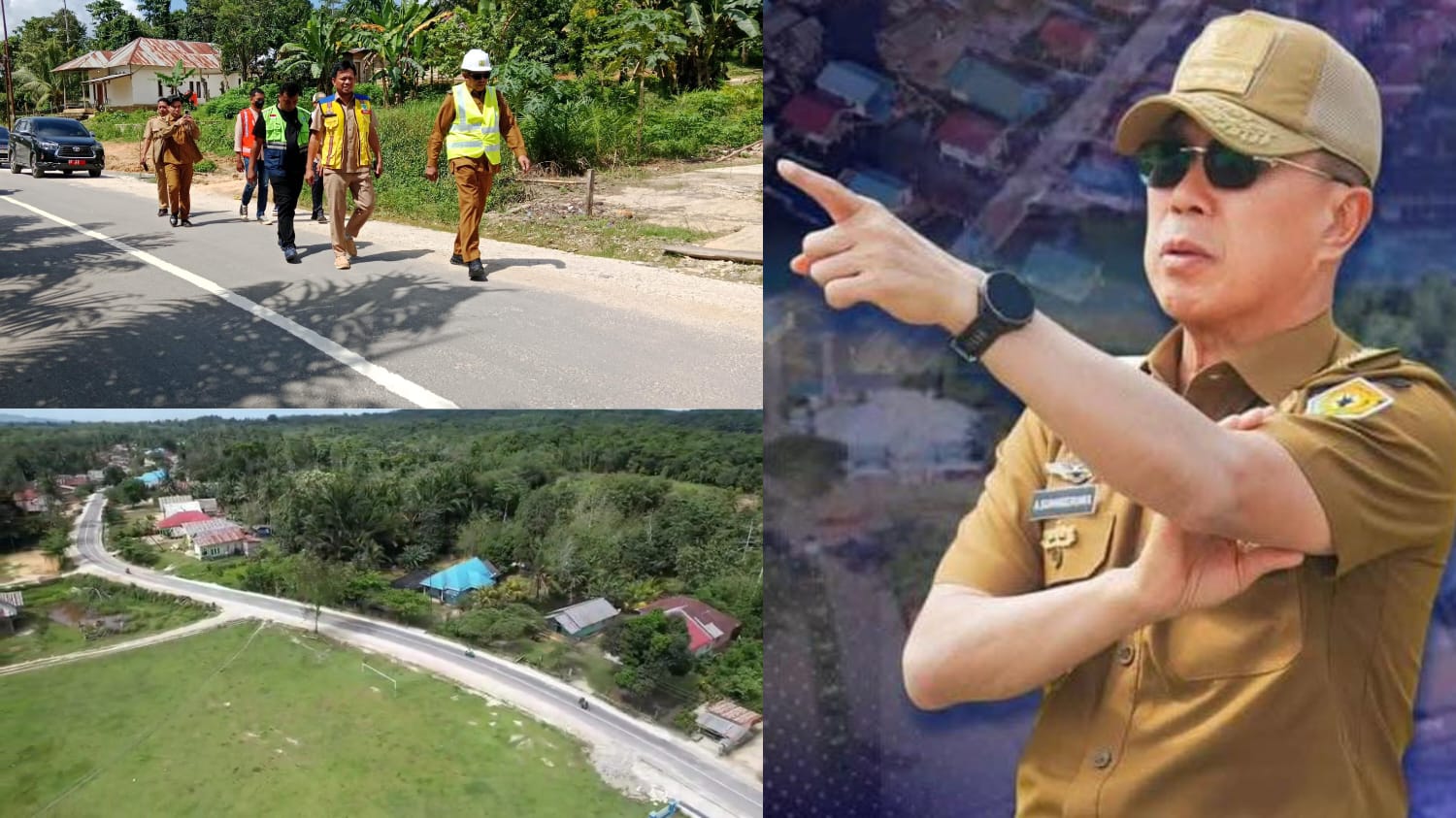 Kepala Dinas SDA dan Bina Marga Sultra, Pahri Yamsul, saat meninjau progres pengerjaan ruas Jalan Motaha-Alangga Konsel yang program unggulan Gubernur Sultra, Andi Sumangerukka, dan Wakil Gubernur Hugua, yang dikenal dengan nama Program Jamaah.