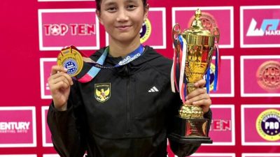 Polwan Sumut Sabet Emas di Piala Dunia Kickboxing Uzbekistan