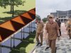 Desain pembangunan lapak UMKM di Eks MTQ Kendari (kiri), Gubernur Sultra Andi Sumangerukka didampingi Kepala Dinas Cipta Karya, Bina Konstruksi, dan Tata Ruang Sultra, Martin Efendi Patulak saat meninjau kawasan Eks MTQ Kendari. (Dok. Istimewa)