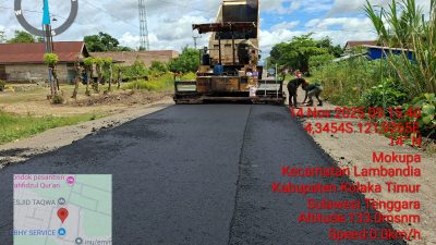 Potret proses pengerjaan ruas jalan Poli-Polia - Batas Konawe Selatan. (Dok. Istimewa)