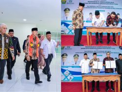 Gubernur Sultra, Andi Sumangerukka menghadiri saat menghadiri acara penandatanganan MoU antara RSJPDO Oputa Yi Koo dengan BPJS Kesehatan, serta MoU UHC antara Pemprov Sultra dan BPJS Kesehatan. (Dok. Laode Kaharmin/Pemprov Sultra)