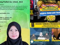Tiara Mayang Pratiwi Lio Sukses Raih Doktor Ilmu Biomedik FKUI, Angkat Riset Stunting Anak Sultra