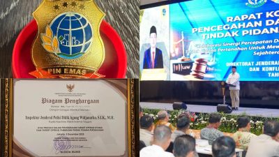 Kapolda Sultra Raih Pin Emas Menteri ATR/BPN, Sukses Berantas Mafia Tanah