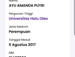 Gerak Cepat Plt Rektor UHO, Data Alumni Ayu Amanda Putri di PDDIKTI Kembali Normal