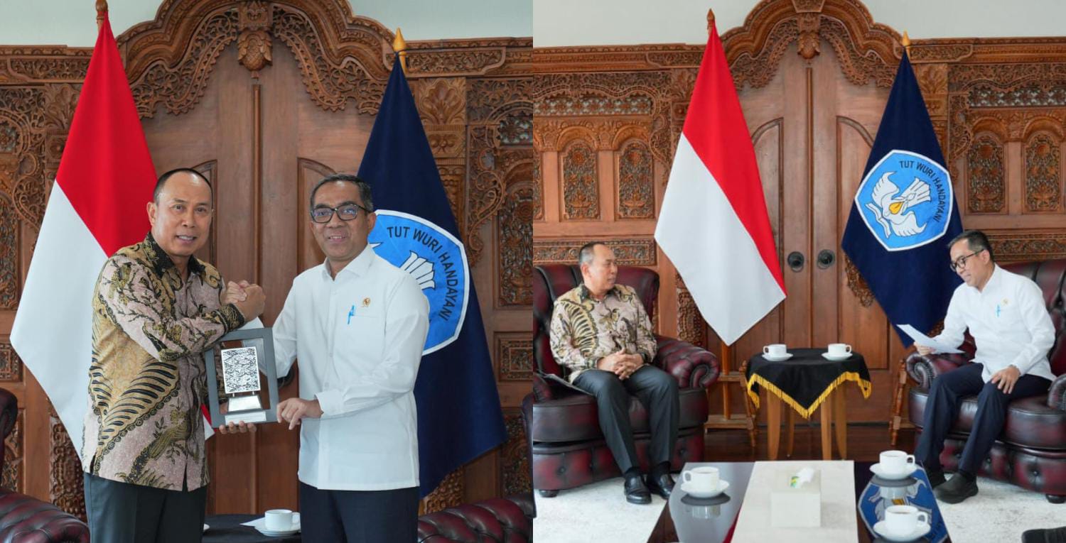 Gubernur Sultra, Mayjen TNI (Purn) Andi Sumangerukka, saat melakukan audiensi dengan Mendiktisaintek RI, Prof. Brian Yuliarto, ST, M.Eng., Ph.D, di ruang pertemuan Kemendiktisaintek, Jakarta. (Dok. Istimewa)
