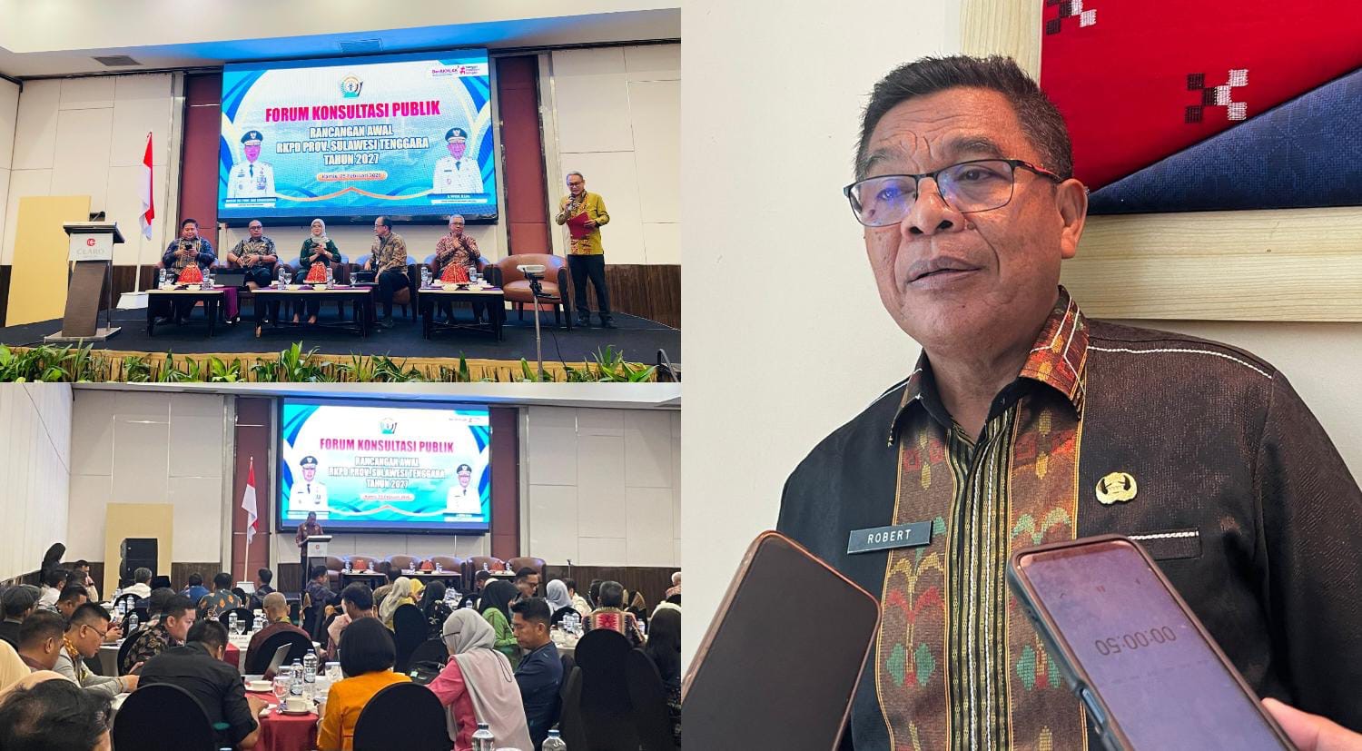 Bappeda Sultra saat menggelar Forum Konsultasi Publik RKPD Tahun 2027.