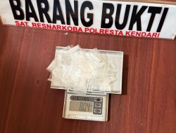 Polresta Kendari Bongkar Peredaran Sabu di Kadia, 36 Sachet Diamankan