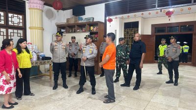 Kapolda Sultra Bersama Forkopimda Pantau Keamanan Ibadah Malam Imlek di Kendari