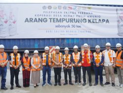 Wagub Hugua Launching Ekspor Perdana 50 Ton Arang Tempurung Kopdes Merah Putih Awunio, Non Tambang Sultra Melonjak 215 Persen