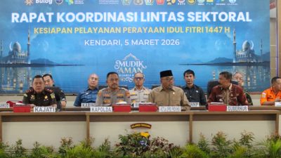 Polda Sultra Bersama Forkopimda Gelar Rakor Lintas Sektoral Kesiapan Pelayanan Idul Fitri 1447 H