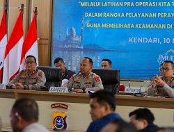 Gelar Latpra Ops Ketupat Anoa 2026, Polda Sultra Mantapkan Pelayanan Idul Fitri 1447 H