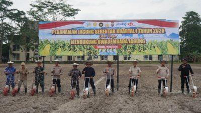 Polda Sultra Laksanakan Penanaman Jagung Serentak Kuartal I 2026
