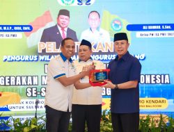 Gubernur Sultra Hadiri Pelantikan IKA PMII, Tegaskan Komitmen Kolaborasi untuk Daerah Maju