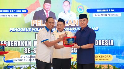 Gubernur Sultra Hadiri Pelantikan IKA PMII, Tegaskan Komitmen Kolaborasi untuk Daerah Maju