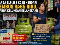 Harga Gas Elpiji 3 Kg di Kendari Tembus Rp65 Ribu, Warga Keluhkan Kelangkaan
