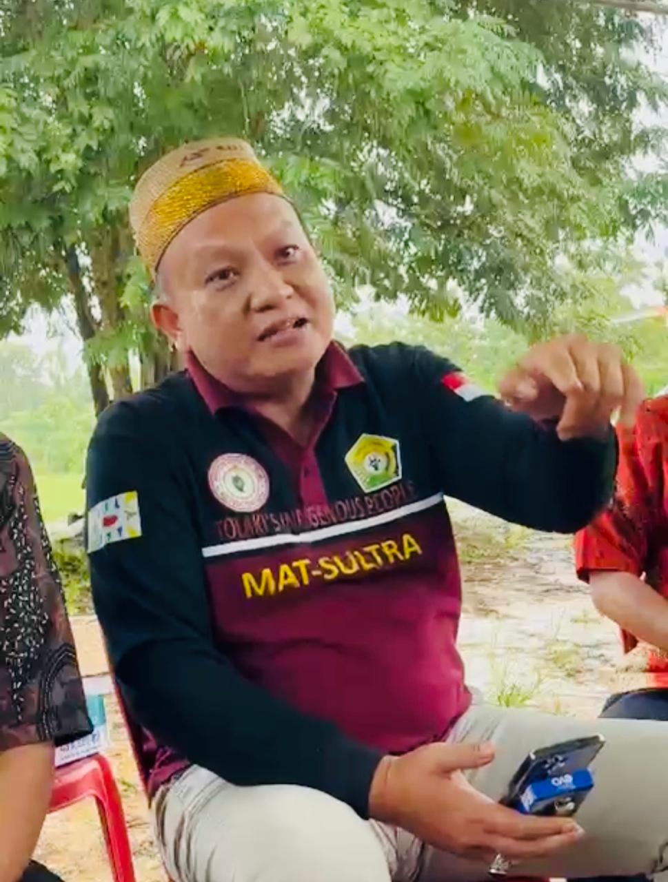Sekretaris Jenderal Lembaga Masyarakat Adat Tolaki Sulawesi Tenggara, Adi Yusuf Tamburaka.