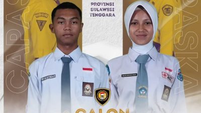Laode Reyhan dan Waode Bintang Resmi Wakili Sultra pada Paskibraka Nasional 2026