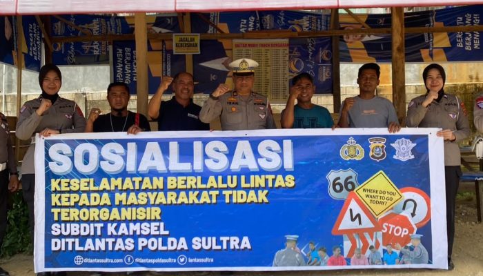 Ditlantas Polda Sultra Gencarkan Edukasi Keselamatan Berlalu Lintas bagi Pengemudi Angkutan Barang