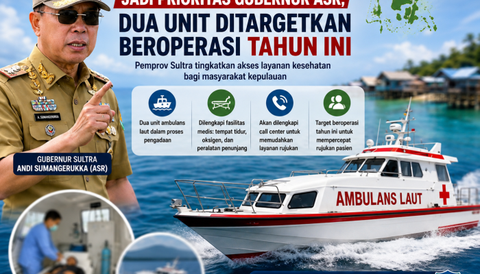 Ambulans Laut Jadi Prioritas Gubernur ASR, Dua Unit Ditargetkan Beroperasi Tahun Ini