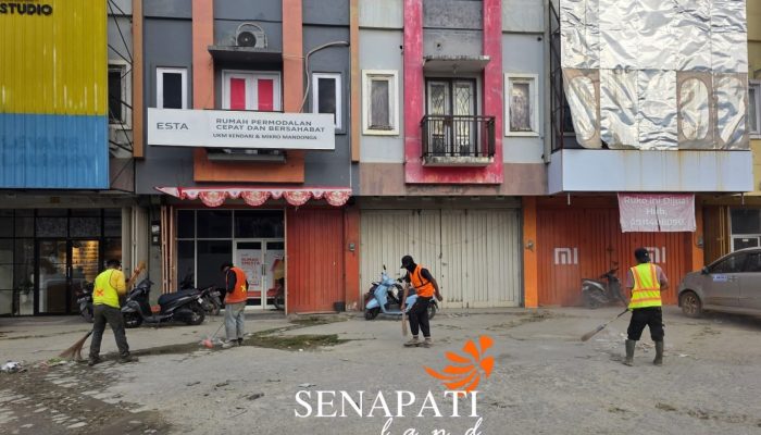 Senapati Land Kendari Perkuat Kebersihan Kawasan, Jaga Kenyamanan Pelaku Usaha dan Pengunjung