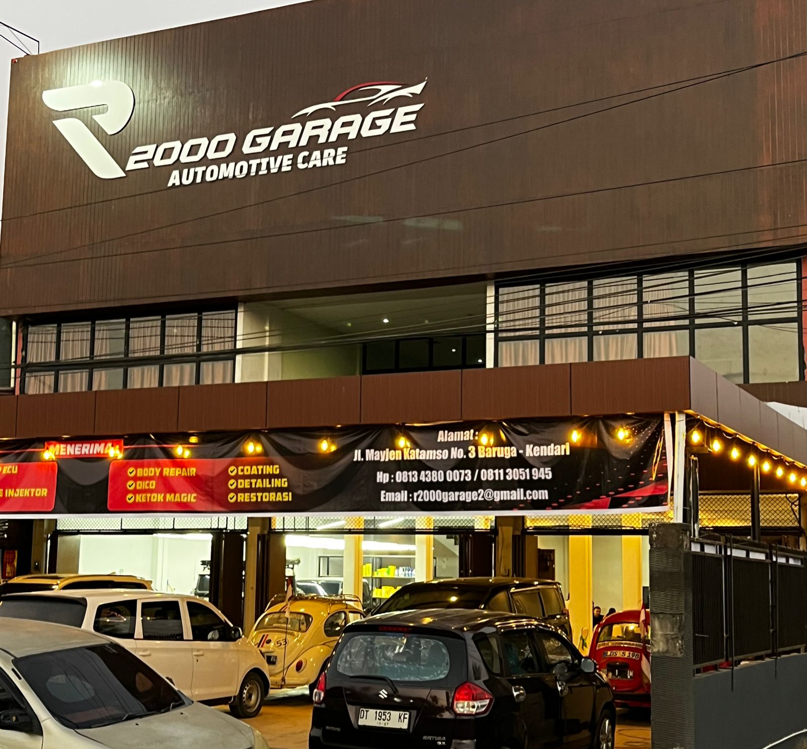 R 2000 Garage Automotive Care membuka cabang baru di Jalan Brigjen Katamso, Kota Kendari, dengan menawarkan layanan perawatan dan perbaikan kendaraan berkonsep one stop service. (FOTO: FAYSAL/MS)