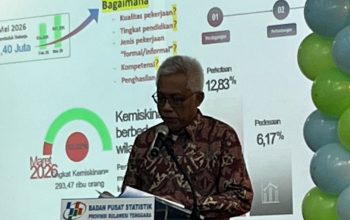Kepala BPS Sultra, Hadi Susanto. (FOTO: FAYSAL/MS)