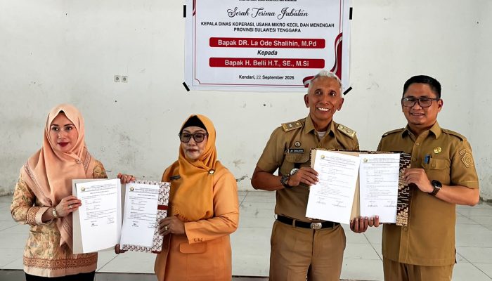 Belli Resmi Nahkodai Dinas Koperasi dan UMKM Sultra, Shalihin Titip Keberlanjutan Program