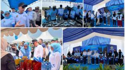 Gubernur Sulawesi Tenggara (Sultra), Andi Sumangerukka (ASR), saat menghadiri sekaligus membuka Lomba Masak Serba Ikan di Kampung Nelayan Merah Putih (KNMP), Desa Sorue Jaya, Kecamatan Soropia, Kabupaten Konawe. (FOTO: FAYSAL/MS)