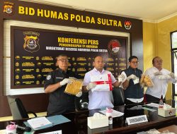 Ditresnarkoba Polda Sultra Bongkar 3 Kasus Narkoba, Sita 2,3 Kg Sabu dan Amankan 6 Tersangka